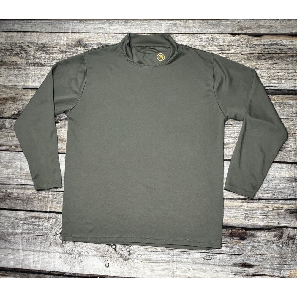 Outfitters Ridge Shirt Mens Size XL Tan Mock Neck Solid Moisture Wick Base Layer